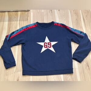 Gucci GG Star Design Crewneck Sweatshirt 'Blue' XS